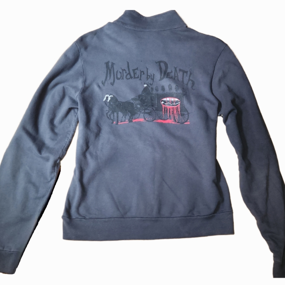 Murder By Death Vintage, Unique, & RARE Zip-Up Sweatshirt Track-Jacket Size M